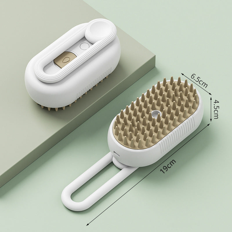 Pet Cat Dog Steamy Spray Cleaning Brush Electric Anti-splashing Hair Removal Massage Brush Pet Grooming Hair Removal Comb