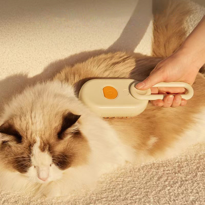 Pet Cat Dog Steamy Spray Cleaning Brush Electric Anti-splashing Hair Removal Massage Brush Pet Grooming Hair Removal Comb