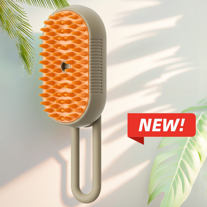 Pet Cat Dog Steamy Spray Cleaning Brush Electric Anti-splashing Hair Removal Massage Brush Pet Grooming Hair Removal Comb